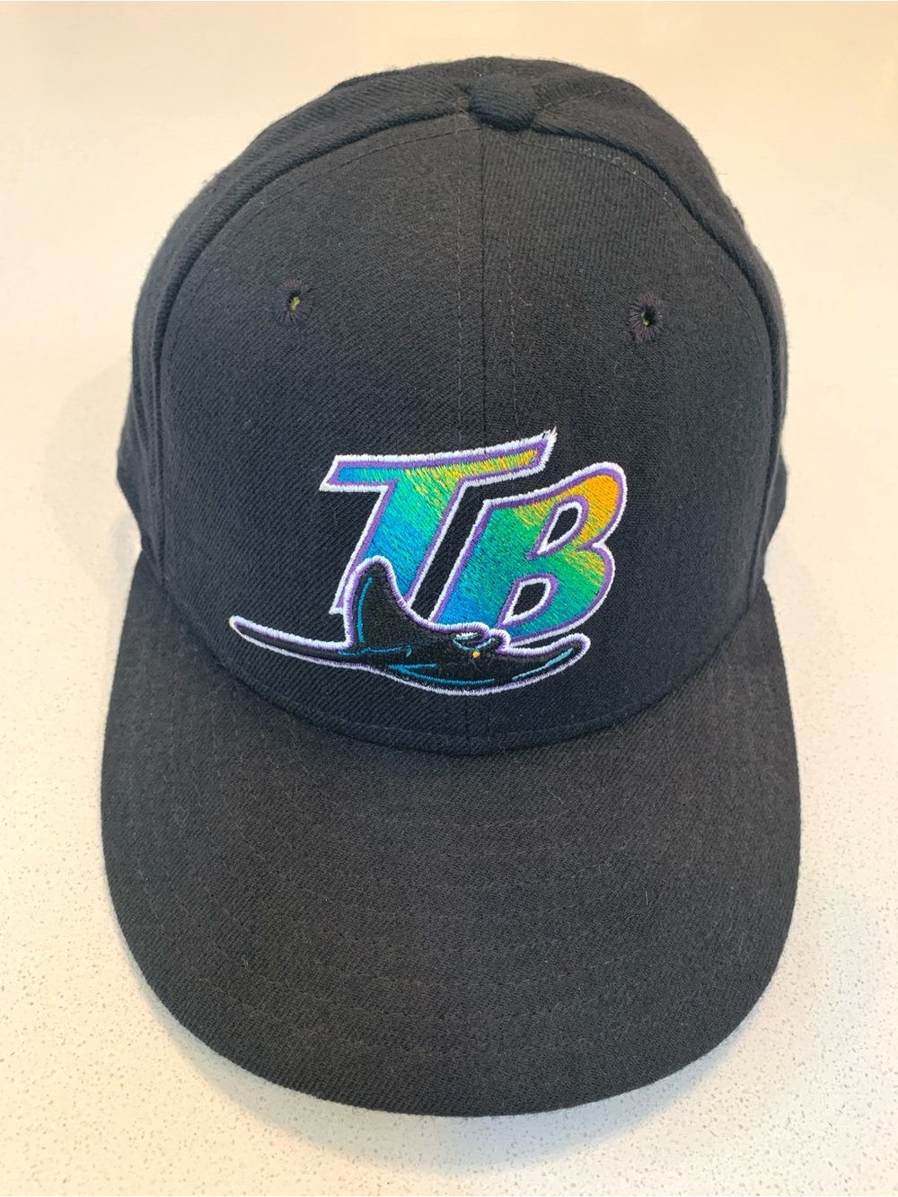 Vintage 90s Tampa Bay Devil Rays New Era 59Fifty Hat - Made in USA, Size 7-1/4